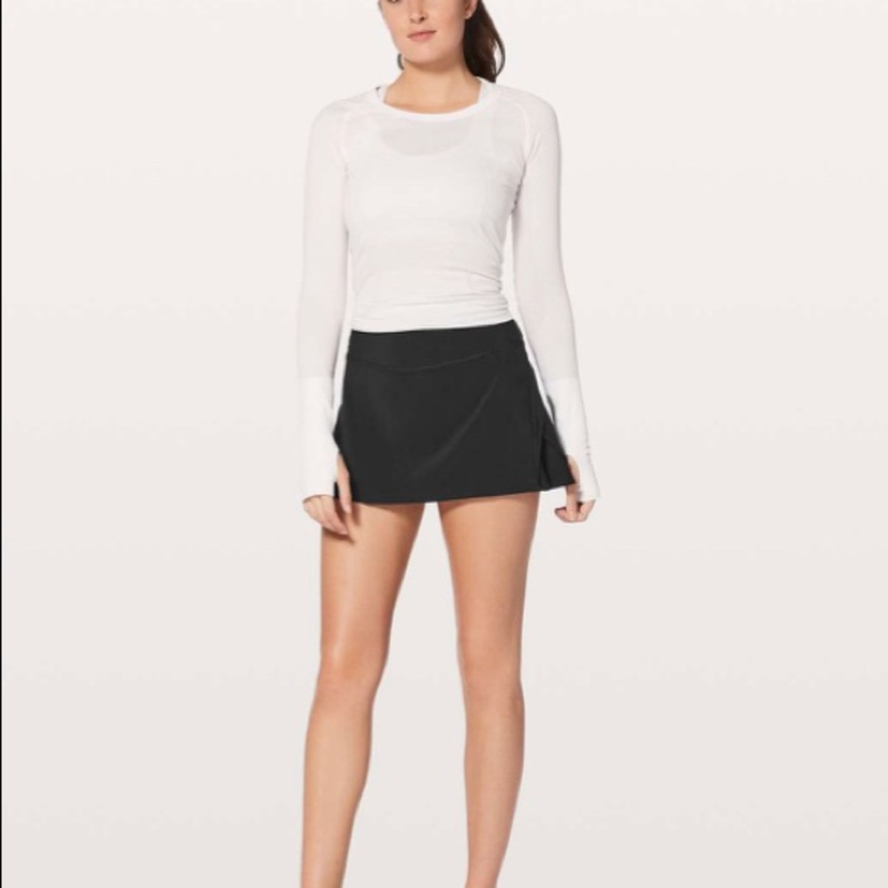 Black Lululemon Play Off the Pleats Skirt 13”
